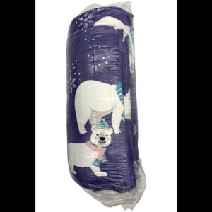 Kringle Express 60" x 80" Glamorous Holiday Throw Polar Bear